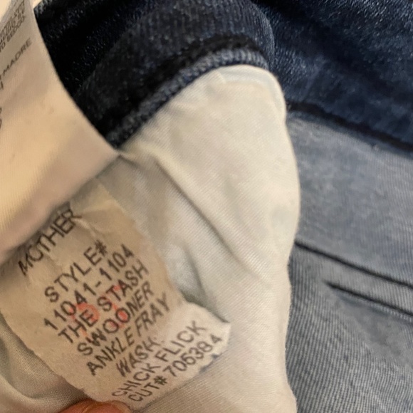 MOTHER The Stash Swooner Ankle Fray "Chick Flick" Size 31 EUC! - Picture 9 of 16